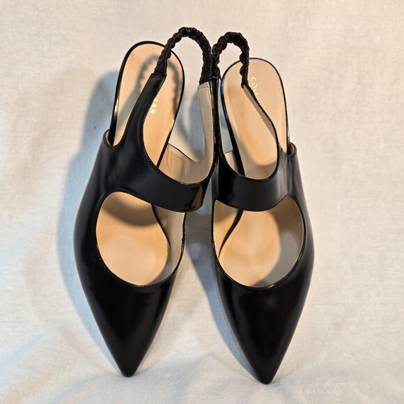 COLE HAAN Liesel Black Leather Slingback High Heel Pump Size 11B New NO Box! - Picture 6 of 16